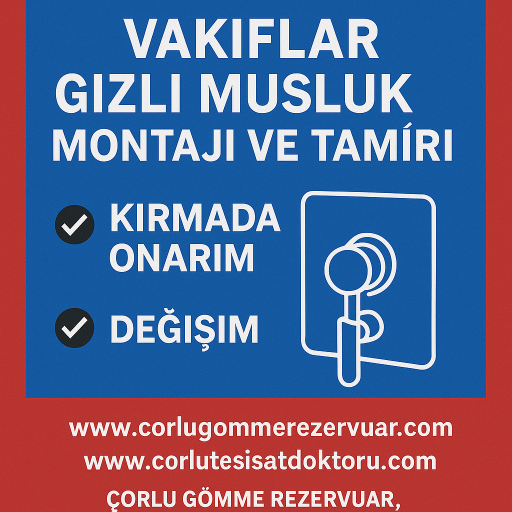 Vakıflar Gizli Musluk Montajı ve Tamiri – Çorlu Tesisat Doktoru