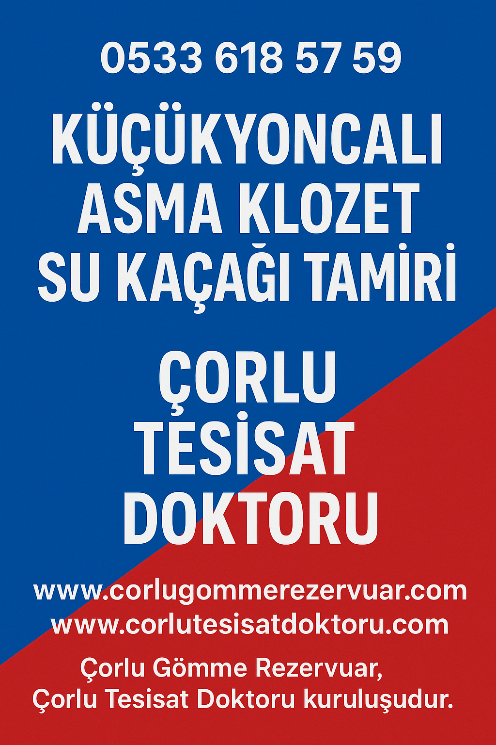 Küçükyoncalı Asma Klozet Su Kaçağı Tamiri – Çorlu Tesisat Doktoru