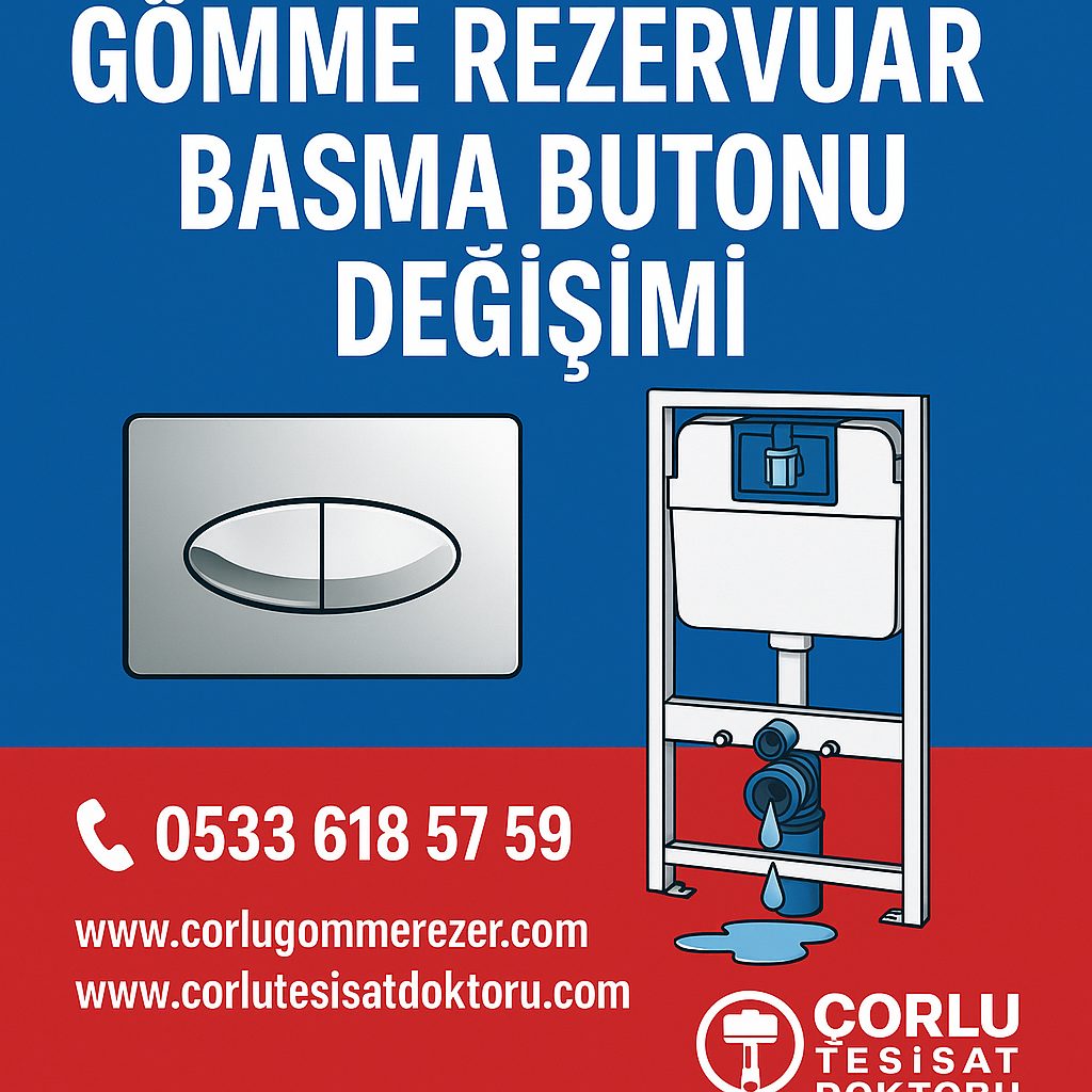 Çorlu Tesisat Doktoru – Velimeşe Gömme Rezervuar Basma Butonu Değişimi