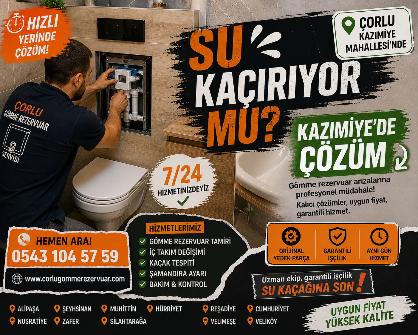 Çorlu Kazımiye Mahallesi’nde Gömme Rezervuar Kullanımı ve Sık Karşılaşılan Sorunlara Yerinde Çözüm